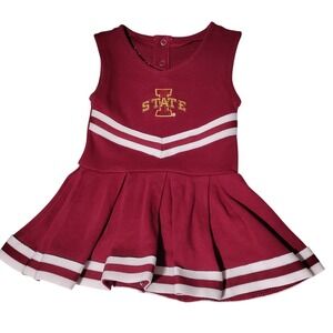 Iowa State Cyclones Cheerleader Dress Baby Girls 3-6 Months Burgundy White